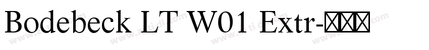 Bodebeck LT W01 Extr字体转换